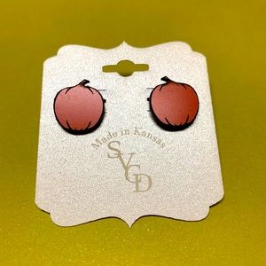 Fall Pumpkin Post Earrings